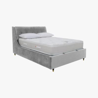 Furniture Village Javier Ottoman Bed Frame - Double - Silver