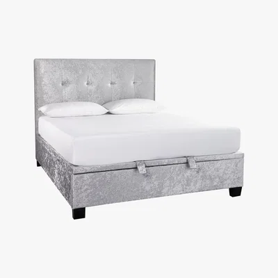 Furniture Village Hadley Ottoman Bed Frame - King Size - Silver - By Furniture Village
