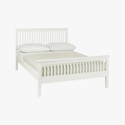 Furniture Village Eva High Footend Bed Frame - Double - White - By Furniture Village