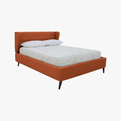 Furniture Village Bilbao Fabric Bed Frame - Super King - Orange