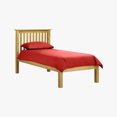 Furniture Village Chilton Pine Low Foot Bed Frame - Single - Brown - By Furniture Village