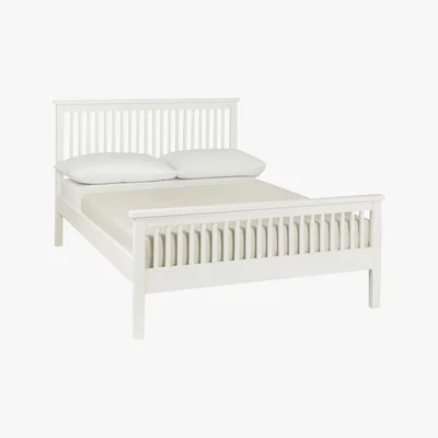 Furniture Village Eva High Footend Bed Frame - Small Double - White - By Furniture Village
