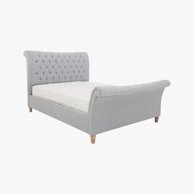 Furniture Village Evie Bed Frame - Double - Grey - By Furniture Village