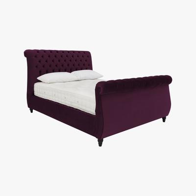 Furniture Village Churchill High Foot End Bed Frame - King Size - Purple - By Furniture Village