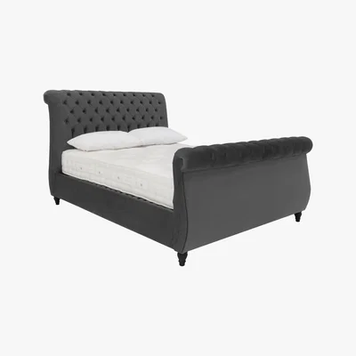 Furniture Village Churchill High Foot End Ottoman Bed Frame - Super King - Grey - By Furniture Village