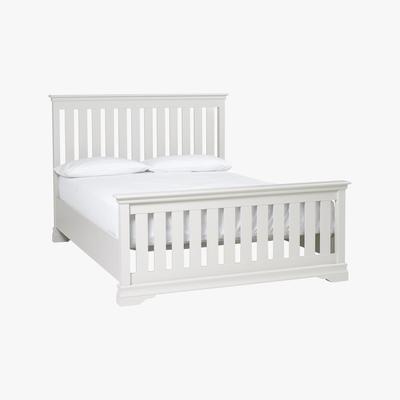 Furniture Village Corndell - Ambriella King Size Bed Frame High Foot End - White