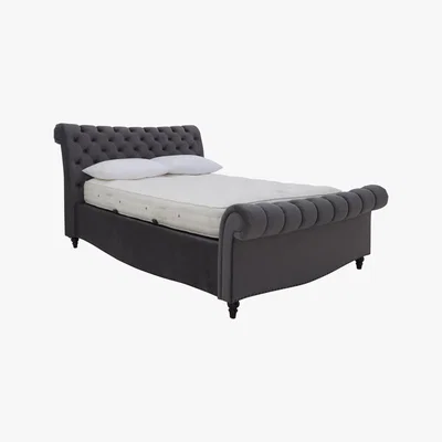 Furniture Village Aurora Side Lift Ottoman Bed Frame - Double - Black