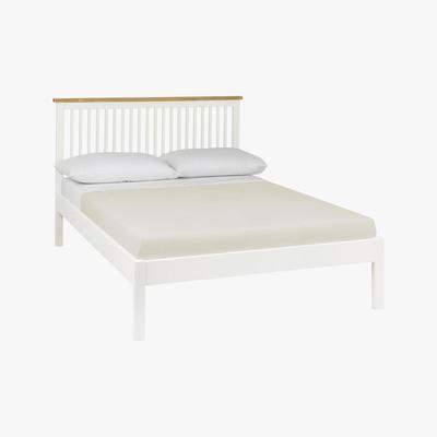 Furniture Village Eva Low Footend Bed Frame - Double - White - By Furniture Village