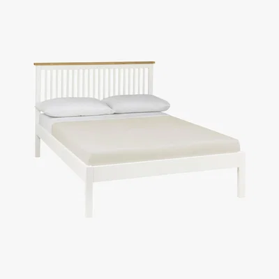 Furniture Village Eva Low Footend Bed Frame - Double - White - By Furniture Village