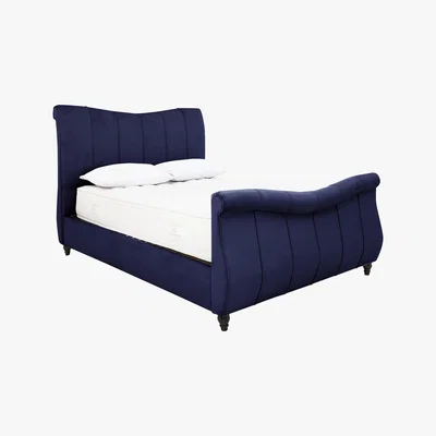 Furniture Village Belle Bed Frame - King Size - Blue - By Furniture Village
