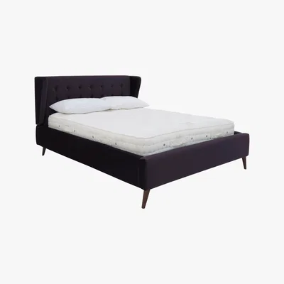 Furniture Village Bilbao Fabric Bed Frame - Double - Black
