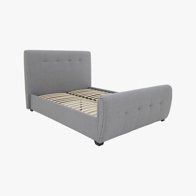Furniture Village Tampa Brushed Velvet Bed Frame - Double - Silver