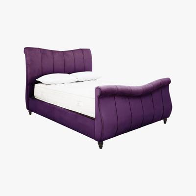 Furniture Village Belle Bed Frame - Double - Purple - By Furniture Village