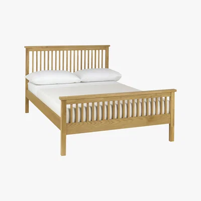 Furniture Village Eva High Footend Bed Frame - Small Double - Brown - By Furniture Village