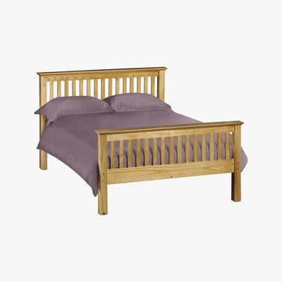 Furniture Village Chilton Pine High End Bed Frame - King Size - Brown - By Furniture Village