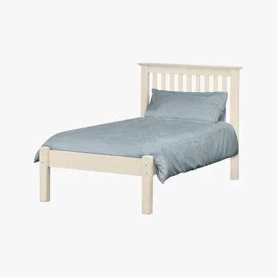 Furniture Village Chilton Stone White Low Foot Bed Frame - Single - By Furniture Village