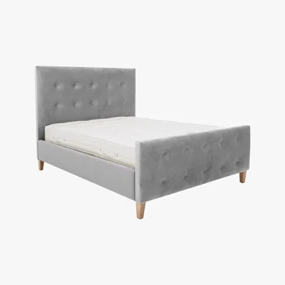 Furniture Village Maisie High Foot End Bed Frame - Super King - Grey - By Furniture Village