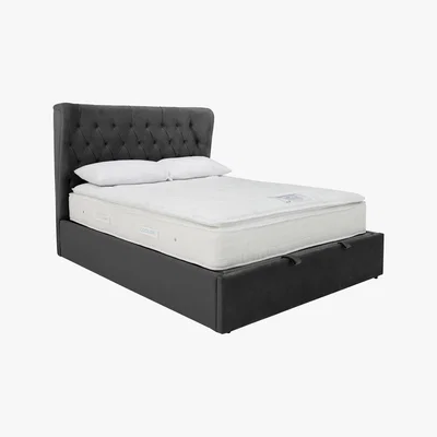 Furniture Village Calypso Ottoman Bed Frame - Double - Grey - By Furniture Village
