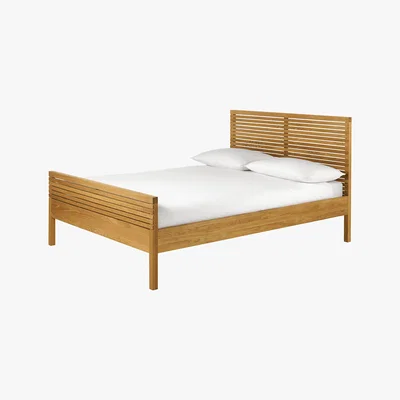 Habitat Max Oiled Solid Oak Kingsize Bed Frame 150Cm, Oak