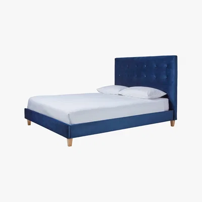 Habitat Habitat Hattie Double Bed Frame - Blue Velvet