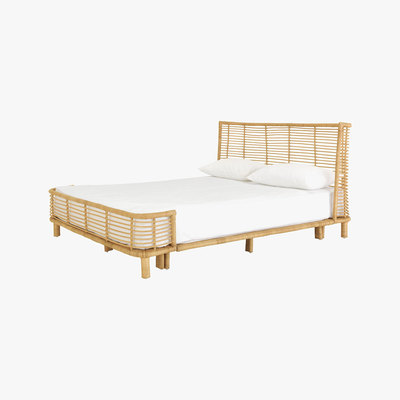 Habitat Nadia Natural Handwoven Rattan Double Bed Frame 135Cm, Natural