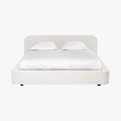 Habitat Ottori White Leather Eu King Sized Bed Frame With Storage 160Cm And Eton Mattress, White