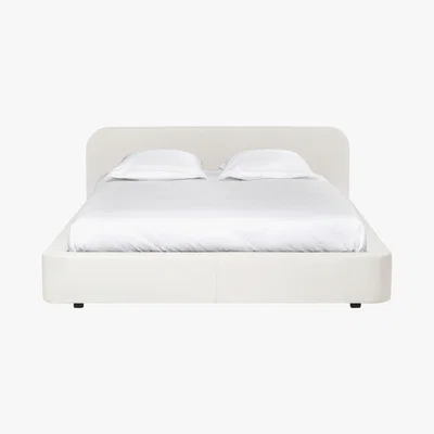Habitat Ottori White Leather Eu Kingsize Bed Frame With Storage 160Cm, White