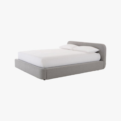 Habitat Ottori Grey Wool Eu Kingsize Bed Frame With Storage 160Cm, Grey