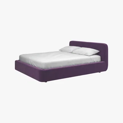 Habitat Ottori Purple Velvet Eu Double Bed With Storage 140Cm, Purple