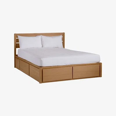 John Lewis John Lewis & Partners Montreal Storage Bed, Double, Oak