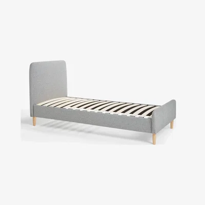 John Lewis House by John Lewis Bonn Upholstered Bed Frame, Single, Saga Grey