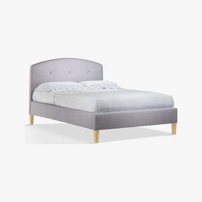 John Lewis John Lewis & Partners Grace Upholstered Bed Frame, Double, Topaz Grey
