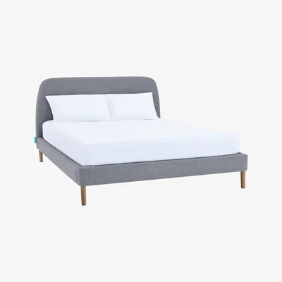 John Lewis SIMBA Hybrid® Upholstered Bed Frame with Headboard, King Size, Grey