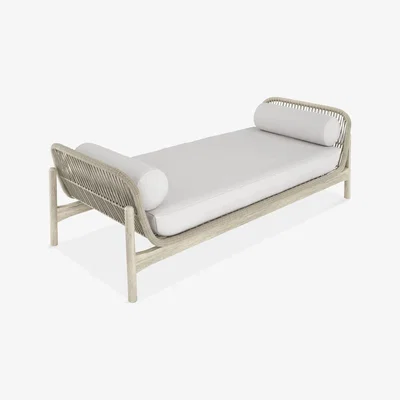 John Lewis John Lewis & Partners Cradle Rope 2-Seat Garden Day Bed, FSC-Certified (Acacia Wood), Natural