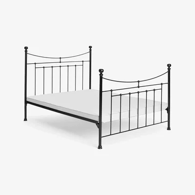 John Lewis Wrought Iron And Brass Bed Co. Lily Iron Non Sprung Platform Top Bed Frame, Double