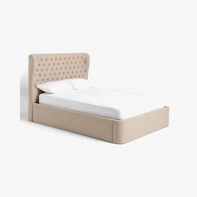 John Lewis Tempur Button Ottoman Storage Upholstered Bed Frame, Super King Size
