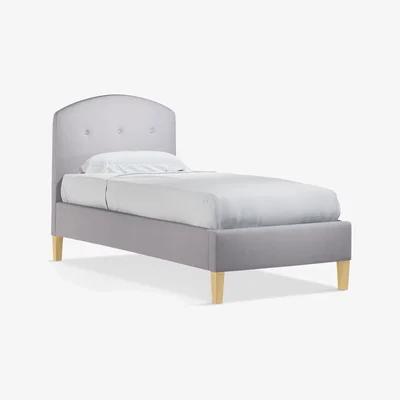 John Lewis John Lewis & Partners Grace Child Compliant Upholstered Bed Frame, Single, Topaz Grey