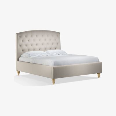 John Lewis John Lewis & Partners Rouen Upholstered Bed Frame, King Size, Topaz Beige