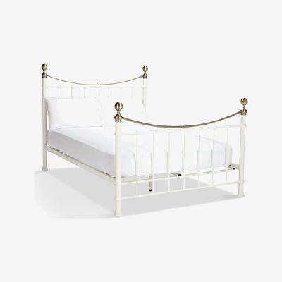 John Lewis John Lewis & Partners Jayne Brass Metal Bed Frame, King Size, White