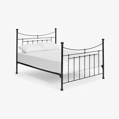 John Lewis Wrought Iron And Brass Bed Co. Lily Iron Sprung Bed Frame, Super King Size