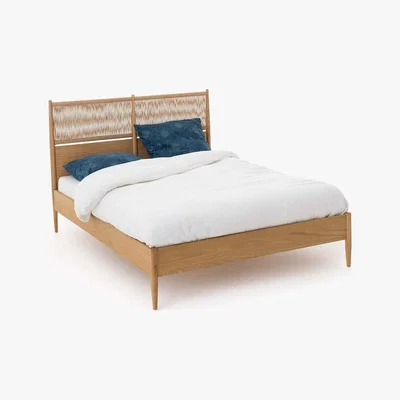 La Redoute Malora Oak & Rattan Effect Bed