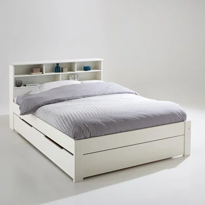 La Redoute NIKKO Solid Pine Bed with Shelves