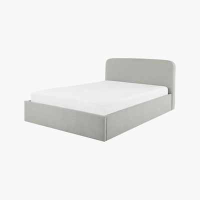 Made.com MADE Essentials Besley Double Ottoman Storage Bed, Hail Grey