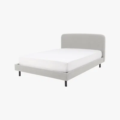 Made.com MADE Essentials Besley Double Bed, Hail Grey