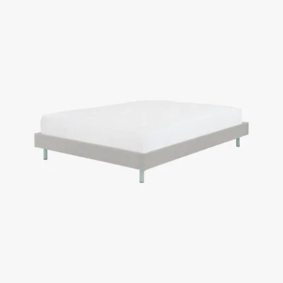 Made.com MADE Essentials Besley Platform Double Bed, Hail Grey