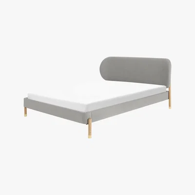 Made.com Fizzy King Size Bed, Cool Grey & Ash