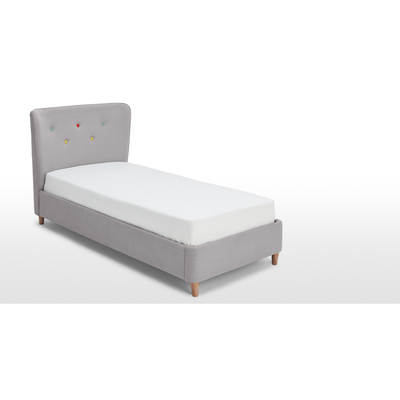 Made.com Burcot Single Bed, Graphite Grey