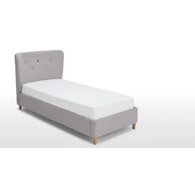 Made.com Burcot Single Bed, Graphite Grey