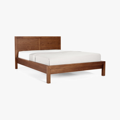 Made.com Ledger 150cm x 200cm UK King Bed, Dark Stain Ash