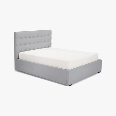 Made.com Finlay Super Kingsize Bed With Storage, Persian Grey